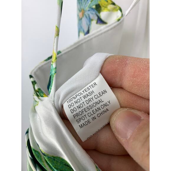 Ieena For Mac Duggal Gown Womens Size 4 V-Neck Floral A-Line Dress - Picture 6 of 9